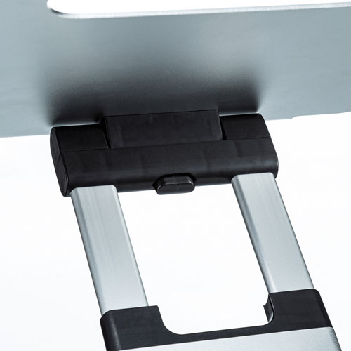 ノートパソコンスタンド(アルミ・折りたたみ・コンパクト・高さ/角度調整可・スタンディング対応・持ち運び可能)