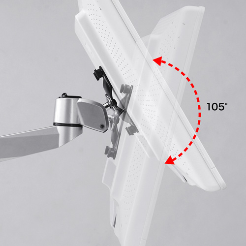 モニターアーム（1画面・ポール・クランプ・チルト・左右・回転・前後・高さ調節・VESA）CR-LA1002N サンワサプライ