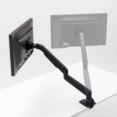 モニターアーム（シングル・机・クランプ・上下・左右・回転・高さ調節・リモートワーク）CR-LA1301BKN2 サンワサプライ