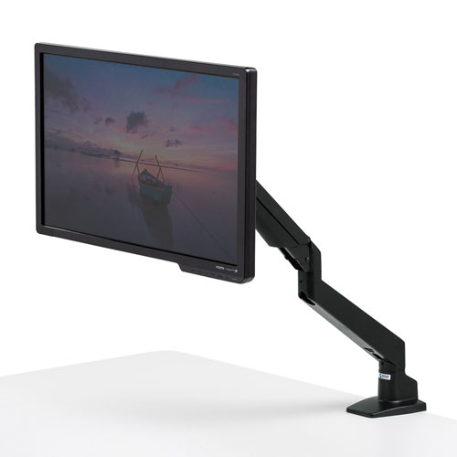 モニターアーム（シングル・机・クランプ・上下・左右・回転・高さ調節・リモートワーク）CR-LA1301BKN2 サンワサプライ