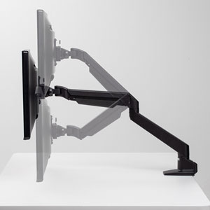 モニターアーム（シングル・机・クランプ・上下・左右・回転・高さ調節・リモートワーク）CR-LA1301BKN2 サンワサプライ