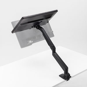 モニターアーム（シングル・机・クランプ・上下・左右・回転・高さ調節・リモートワーク）CR-LA1301BKN2 サンワサプライ