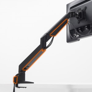 モニターアーム（シングル・机・クランプ・上下・左右・回転・高さ調節・リモートワーク）CR-LA1301BKN2 サンワサプライ