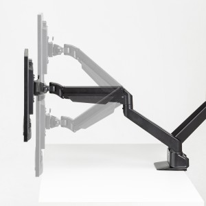 モニターアーム（2画面・デュアル・クランプ式・水平・垂直・多関節・液晶・グロメット式・ガスシリンダー・クランプ・グロメット・VESA・ブラック） CR-LA1302BKN2 サンワサプライ