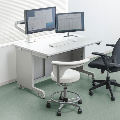 モニターアーム（1画面・クランプ・高耐荷重・上下・左右・回転・前後・高さ調節・VESA・ホワイト）CR-LA1304W サンワサプライ