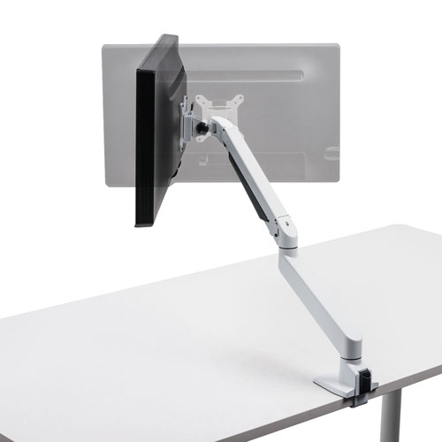 モニターアーム（1画面・クランプ・高耐荷重・上下・左右・回転・前後・高さ調節・VESA・ホワイト）CR-LA1304W サンワサプライ