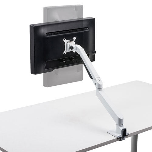 モニターアーム（1画面・クランプ・高耐荷重・上下・左右・回転・前後・高さ調節・VESA・ホワイト）CR-LA1304W サンワサプライ