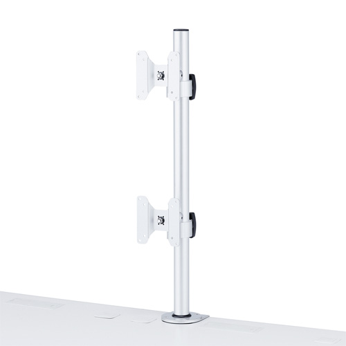 モニターアーム(水平・多関節・2関節・高さ700mm・上下2面・クランプ式) CR-LA1405N サンワサプライ