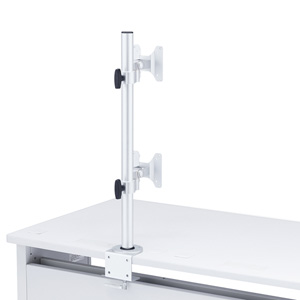 モニターアーム(水平・多関節・2関節・高さ700mm・上下2面・クランプ式) CR-LA1405N サンワサプライ