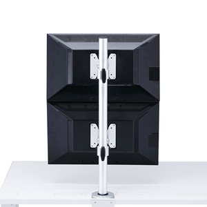 モニターアーム(水平・多関節・2関節・高さ700mm・上下2面・クランプ式) CR-LA1405N サンワサプライ