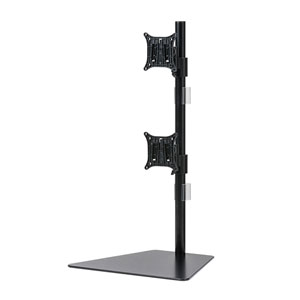 モニターアーム（デュアル・スタンド・置き型・自立・ポール・支柱・上下・チルト・左右・回転・高さ調節・VESA）CR-LA1506BK サンワサプライ