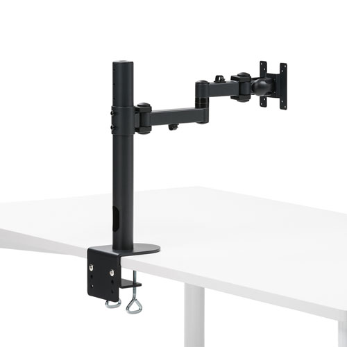 モニターアーム（1画面・クランプ・高耐荷重・ポール・チルト・左右・回転・前後・高さ調節・VESA・高さ45cm）CR-LA1701BK サンワサプライ