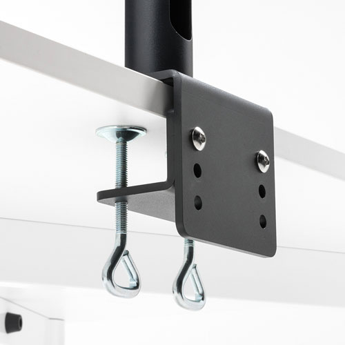 モニターアーム（1画面・クランプ・高耐荷重・ポール・チルト・左右・回転・前後・高さ調節・VESA・高さ45cm）CR-LA1701BK サンワサプライ