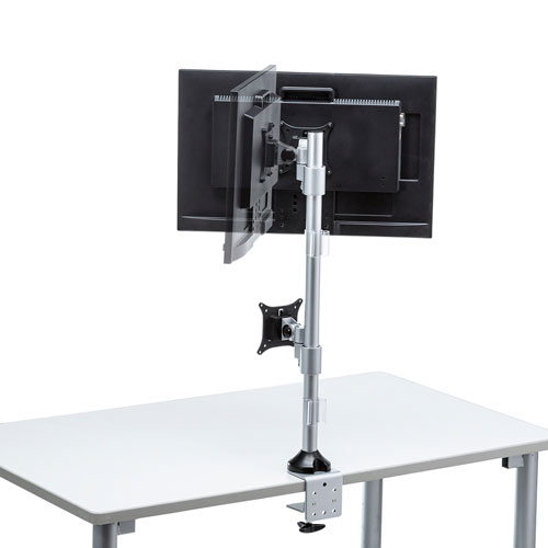 LG 21.5インチモニター 2枚＋モニターアーム　セット 楽天市場】モニターアーム デュアル 2画面 水平垂直3関節 ガス