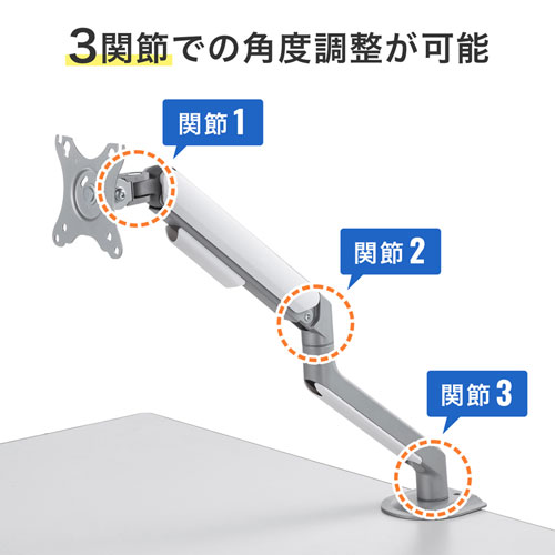 モニターアーム（クランプ式・水平・垂直・多関節・液晶