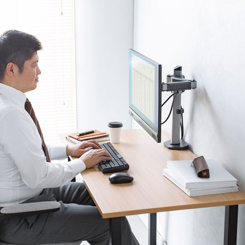 モニターアーム（水平・多関節・クランプ式・グロメット式） CR-LA2001 サンワサプライ