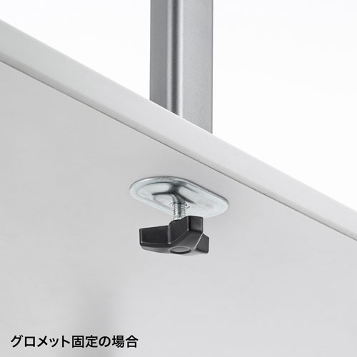 モニターアーム（2画面・デュアル・水平・多関節・液晶・クランプ式・グロメット式） CR-LA2002 サンワサプライ