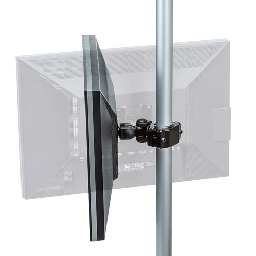 モニターアーム(支柱取付け・高耐荷重・20kgまで・支柱径40～60mm・短タイプ) CR-LA359 サンワサプライ