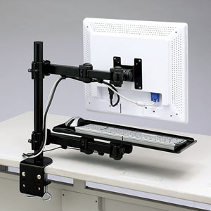 モニターアーム（デュアルシステムアーム・キーボード台) サンワサプライ CR-LA601