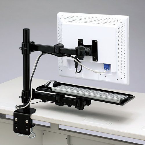 モニターアーム（デュアルシステムアーム・キーボード台) サンワサプライ CR-LA601