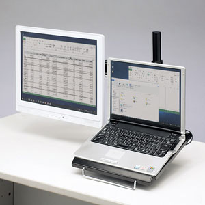 モニターアーム(デュアルシステムアーム・ノートPC台) CR-LA602 サンワサプライ