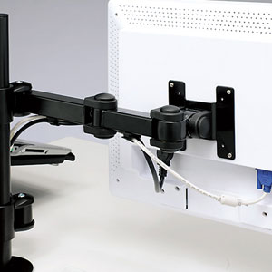 モニターアーム(デュアルシステムアーム・ノートPC台) CR-LA602 サンワサプライ