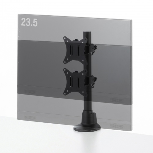モニターアーム（ディスプレイアーム・薄型クランプ・耐荷重9kg・ショートアーム・32インチまで対応・ブラック）