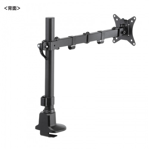 モニターアーム（ディスプレイアーム・薄型クランプ・耐荷重9kg・3関節アーム・32インチまで対応・ブラック）