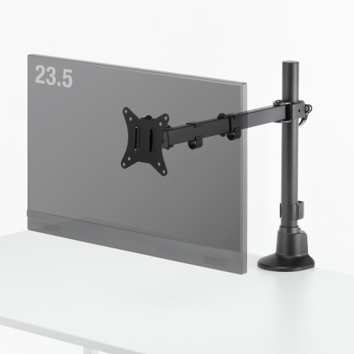 モニターアーム（ディスプレイアーム・薄型クランプ・耐荷重9kg・3関節アーム・32インチまで対応・ブラック）