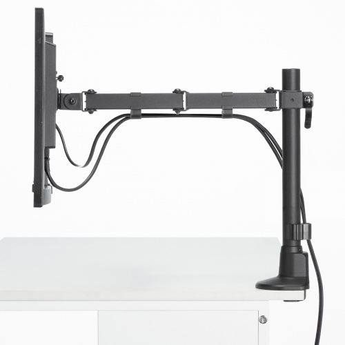 モニターアーム（ディスプレイアーム・薄型クランプ・耐荷重9kg・3関節アーム・32インチまで対応・ブラック）