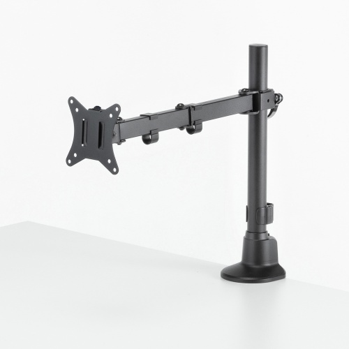 モニターアーム（ディスプレイアーム・薄型クランプ・耐荷重9kg・3関節アーム・32インチまで対応・ブラック）