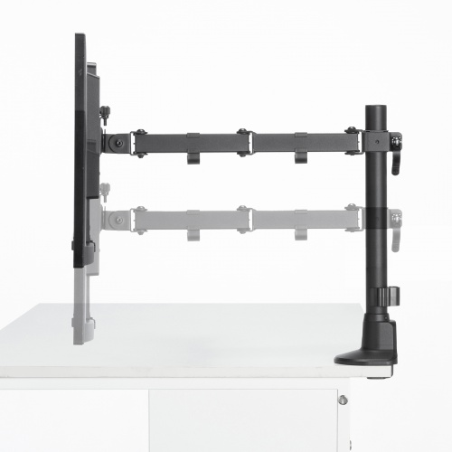 モニターアーム（ディスプレイアーム・薄型クランプ・耐荷重9kg・3関節アーム・32インチまで対応・ブラック）