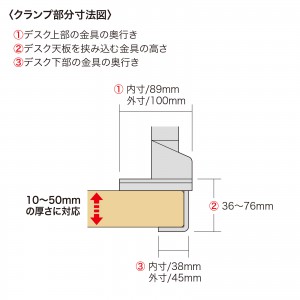 モニターアーム（上下・左右・高さ・回転・シングル・ガススプリング・32インチ対応・耐荷重9kg・クランプ・グロメット・ディスプレイアーム・ホワイト） CR-LAC1403W サンワサプライ