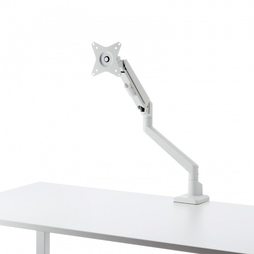 モニターアーム（上下・左右・高さ・回転・シングル・ガススプリング・32インチ対応・耐荷重9kg・クランプ・グロメット・ディスプレイアーム・ホワイト） CR-LAC1403W サンワサプライ