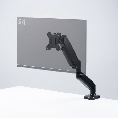 モニターアーム（32インチまで・耐荷重8kg・ガススプリング式・クランプ式対応・グロメット式対応・ シングルアーム・1画面）