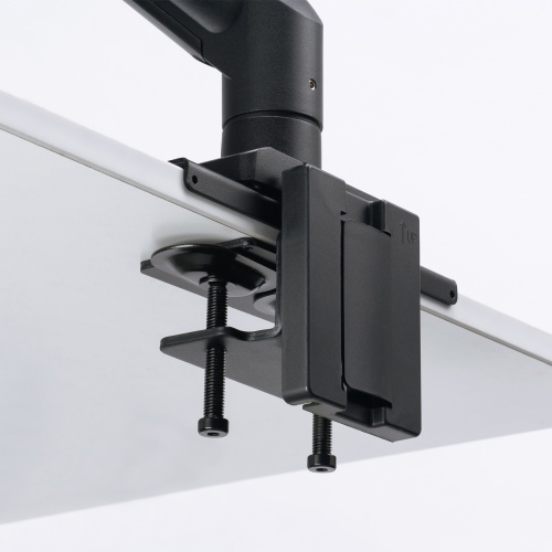 モニターアーム（32インチ対応・高耐荷重・最大49インチ対応・8～20kg対応・クランプ/グロメット固定対応・ブラック）