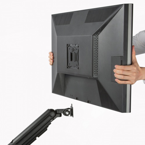 モニターアーム（32インチ対応・高耐荷重・最大49インチ対応・8～20kg対応・クランプ/グロメット固定対応・ブラック）