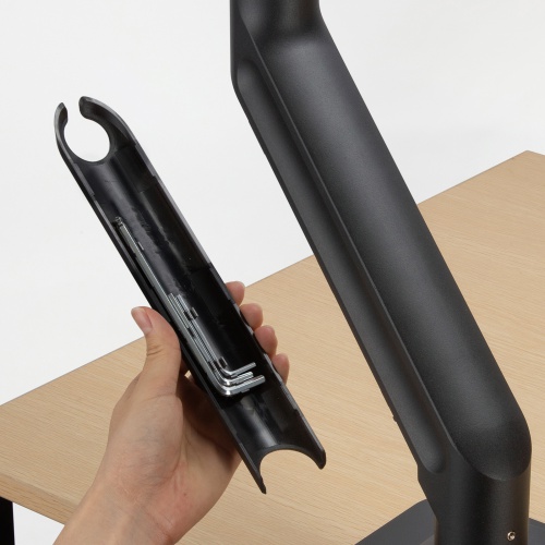 モニターアーム（32インチ対応・高耐荷重・最大49インチ対応・8～20kg対応・クランプ/グロメット固定対応・ブラック）