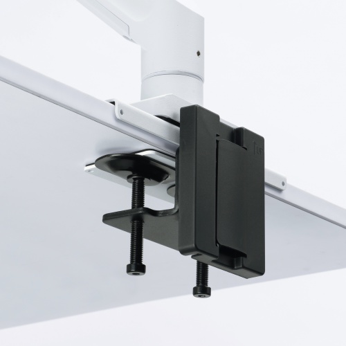 モニターアーム（32インチ対応・高耐荷重・最大49インチ対応・8～20kg対応・クランプ/グロメット固定対応・ホワイト）