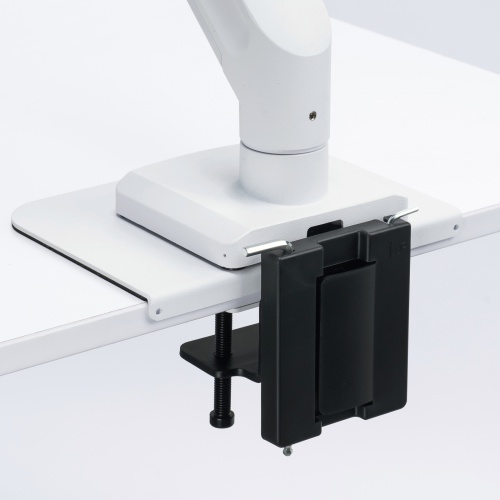 モニターアーム（32インチ対応・高耐荷重・最大49インチ対応・8～20kg対応・クランプ/グロメット固定対応・ホワイト）