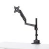 モニターアーム（ディスプレイアーム・ガススプリング・薄型クランプ・耐荷重1から9kg・32インチまで対応・ブラック）