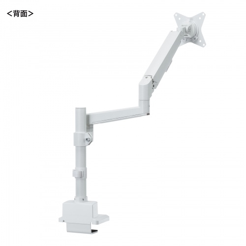 モニターアーム（ディスプレイアーム・ガススプリング・薄型クランプ・耐荷重1から9kg・32インチまで対応・ホワイト）