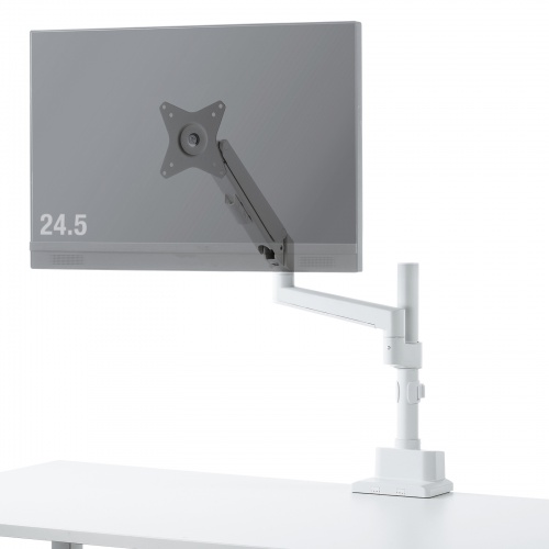モニターアーム（ディスプレイアーム・ガススプリング・薄型クランプ・耐荷重1から9kg・32インチまで対応・ホワイト）