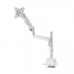 モニターアーム（ディスプレイアーム・ガススプリング・薄型クランプ・耐荷重1から9kg・32インチまで対応・ホワイト）