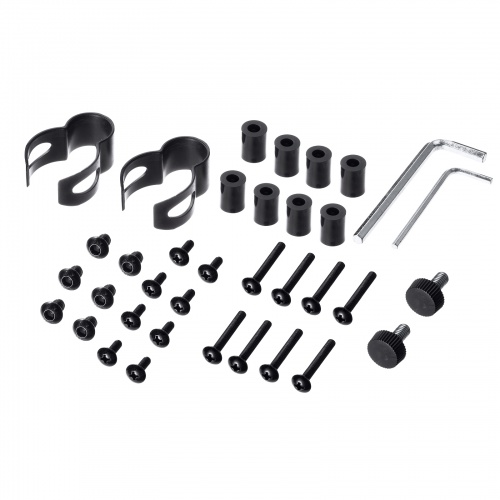 モニターアーム（2画面・デュアル・上下設置・縦2枚・32インチまで・耐荷重8kg・クランプ式・グロメット式） CR-LAC211BK サンワサプラ