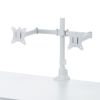 モニターアーム（ディスプレイアーム・2画面左右・デュアルモニター・薄型クランプ・耐荷重各9kg・32インチまで対応・ホワイト）