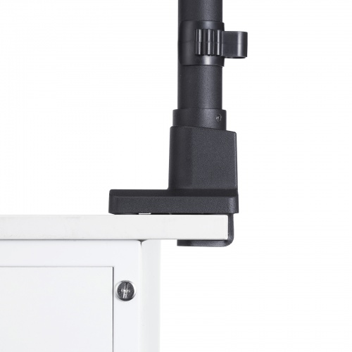 モニターアーム（ディスプレイアーム・2画面上下左右・デュアルモニター・ガススプリング・薄型クランプ・耐荷重各1から9kg・32インチまで対応・ブラック）