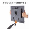 モニターアーム（ディスプレイアーム・2画面上下左右・デュアルモニター・ガススプリング・薄型クランプ・耐荷重各1から9kg・32インチまで対応・ブラック）