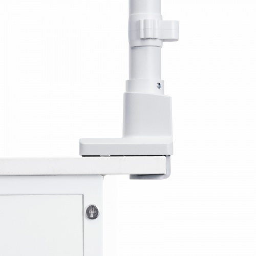 モニターアーム（ディスプレイアーム・2画面上下左右・デュアルモニター・ガススプリング・薄型クランプ・耐荷重各1から9kg・32インチまで対応・ホワイト）