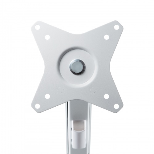 モニターアーム（ディスプレイアーム・2画面上下左右・デュアルモニター・ガススプリング・薄型クランプ・耐荷重各1から9kg・32インチまで対応・ホワイト）